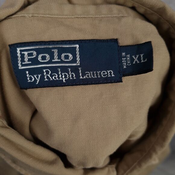 Polo Ralph Lauren Shirt Mens XL Button Up Military Surplus Cargo Aztec Printed - Picture 15 of 16